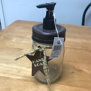 NWT Mason Jar Hand Soap Dispenser